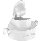Lifefactory Active Flip Cap for 12oz, 16oz, &amp; 22oz Glass Bottles, White | Replacement Cap for Lifefactory bottles