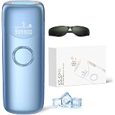 Ubroo Laser Hair Removal for Women&amp;Men in 2 Session(Blue) | 97.6% Hair Reduction,41&deg;F Ice Cooling IPL Hair Removal Device, Hair Removal at Home for Legs Bikini Armpits Facial