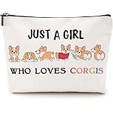 CQM Corgi Gifts Funny Corgi Makeup Bag Funny Cosmetic Bag Toiletry Bag Zipper Pouch for Women Girls Female Sister Daughter Friend Birthday Graduation Friendship