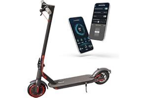 VOLPAM Electric Scooter 8.5" Solid Tires 350W Motor 10.5Ah Battery Up to 23 Miles Range 19 Mph Speed Portable Folding Commuting Scooter Double Braking System, Max Load 264Ibs