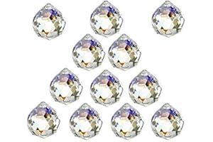 ACUTEYE 12 Pcs Crystal Ball Prism Suncatcher Rainbow Pendants Maker, 30mm Clear Glass Crystal Ball Prism,Hanging Crystals Prisms for Windows,for Feng Shui,for Home,Office,Garden Decoration