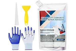 Shakven Cement Crack Filler - Slab Concrete Crack Repair Sealant - Waterproof High Elasticity Caulking Glue Heavy Duty Slab S