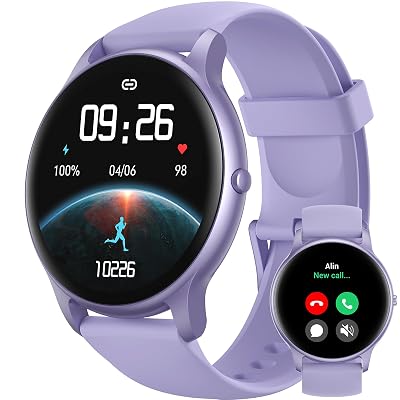 Parsonver Smart Watch(Answer/Make Calls), Smartwatch for Women Men IP68 Waterproof, 100+ Sport Modes Fitness Activity Tracker, Heart Rate/Sleep/Steps Monitor, Fitness Watch for Android iPhone, Purple