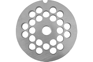 OUSTUE #12 Stainless Steel Meat Grinder Plate Discs Blades Compatible with FGA Food Chopper and Hobart, Cabelas, Weston, LEM, MTN Meat Grinders,Cutting Disks Heavy Duty (8/25 Hole Plate)
