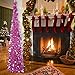 N&T NIETING Christmas Tree,5ft Collapsible Pop Up Christmas Tree Fuchsia Tinsel Coastal Christmas Tree for Holiday Xmas Decorations,Home Display, Office Decor
