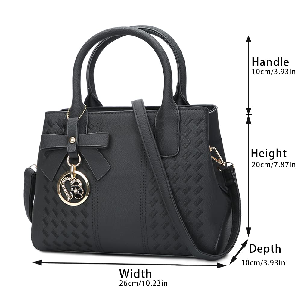 ACNCN Ladies Handbags, Women Fashion PU Leather Top Handle Satchel Shoulder Tote Bags