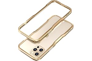 HENGHUI iPhone 13 Pro Aluminum Bumpers Bumper Case Metal Frame Bumper Cover Shock Absorbent Slim Cool Design (13Pro, Gold)