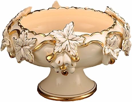 Wqwq Keramik Obstteller Europaischen Luxus Grosse Obstschale Haushalt Wohnzimmer Dekoration Dekoration Basteln Kreative Kaffee Obstschale Amazon De Kuche Haushalt