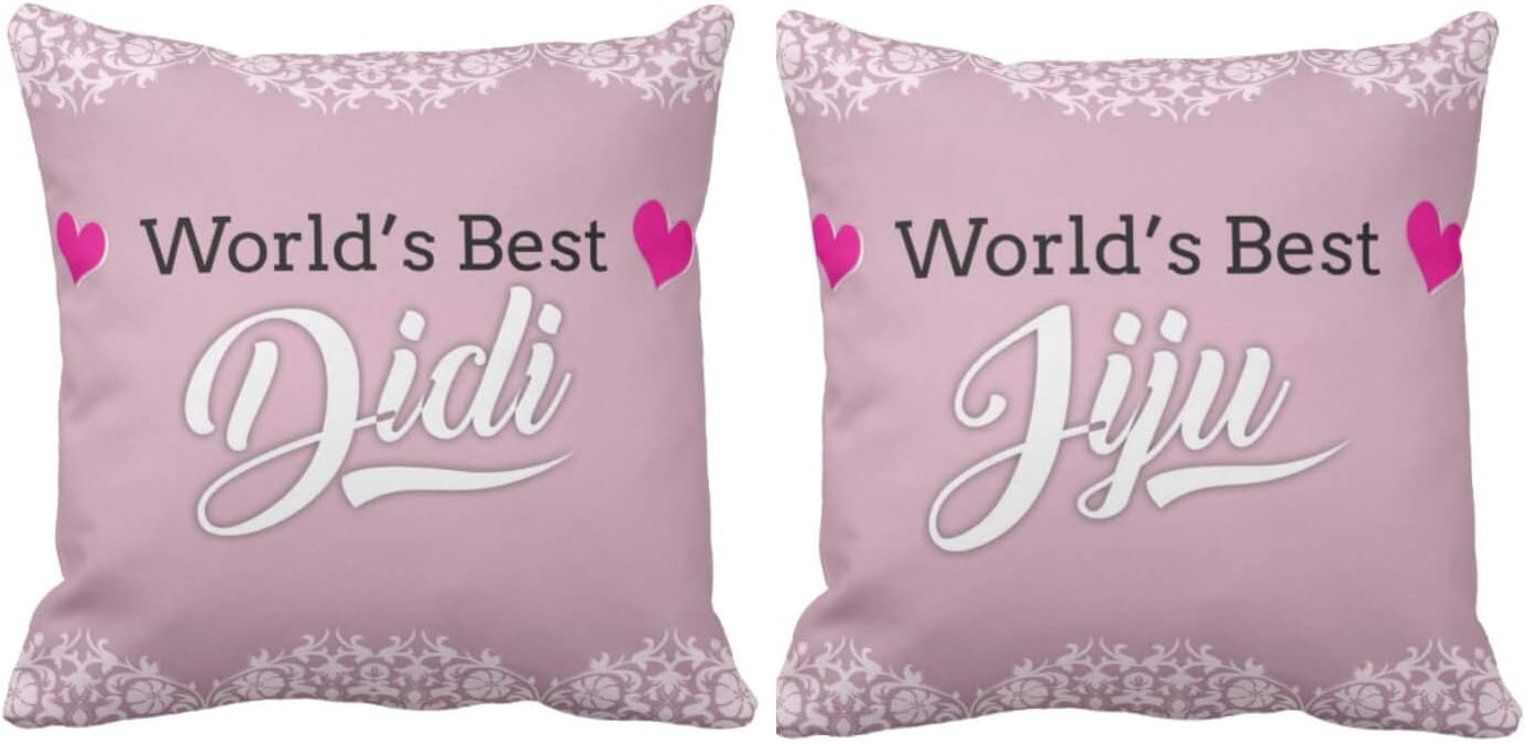 TheYaYaCafe Canvas Fabric 180 TC Cushion Cover, 16 X 16 Inches, Purple, 2 Piece