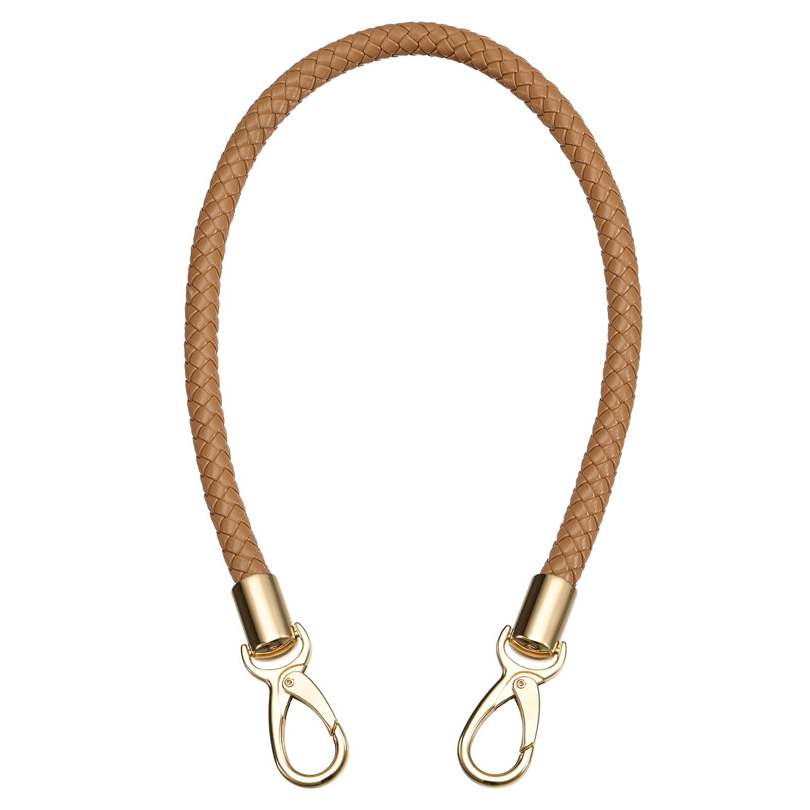 uxcell Leather Purse Strap, 60cm/23.6" PU Braided Purse Replacement Handle for Women's Handbag Underarm Bag Tote (Coffee)