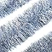 Alonsoo 25ft Christmas Tinsel Garland, Christmas Tree Ornaments Home Party Classic Shiny Sparkly Ceiling Hanging Decorations,3.6 inch Wide Filaments Silver