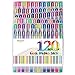 Reaeon 120 Coloring Gel Pen Set Including 60 Colored Gel Pens & 60 Ink Refills Perfect for Adults Coloring Books, Artist, School, Office, Writing, Drawing