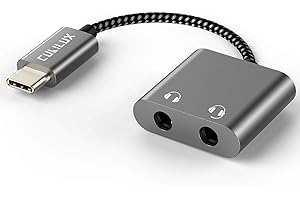 Cubilux USB C Double Headphone Splitter, Type C to Dual 3.5mm Jacks Audio Sharing Adapter Compatible with iPhone 15+/15, iPhone 15 Pro Max, iPad 10 iPad Pro, iPad Air 5/4 iPad Mini 6 and More