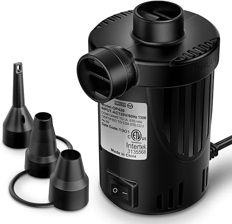 bomba de aire outdoormaster electrica portatil op420 0 64 psi para inflar y desinflar balsas piscinas flotadores de piscina cama juguetes