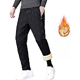 Wirltte Mens Warm Fleece Sweatpants Winter Joggers Pants Sherpa Lined Athletic Sweatpants with Zipper Pockets