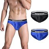 SUMABA Men's Sexy Underwear Briefs with Bulge Pouch Stretch Low Rise Breathable Briefs
