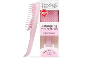 Tangle Teezer Ultimate Detangler Hairbrush, Eliminates Knots & Reduces Breakage, Mini Hair Brush for Travel, Small Hands & All Hair Types, Millennial Pink