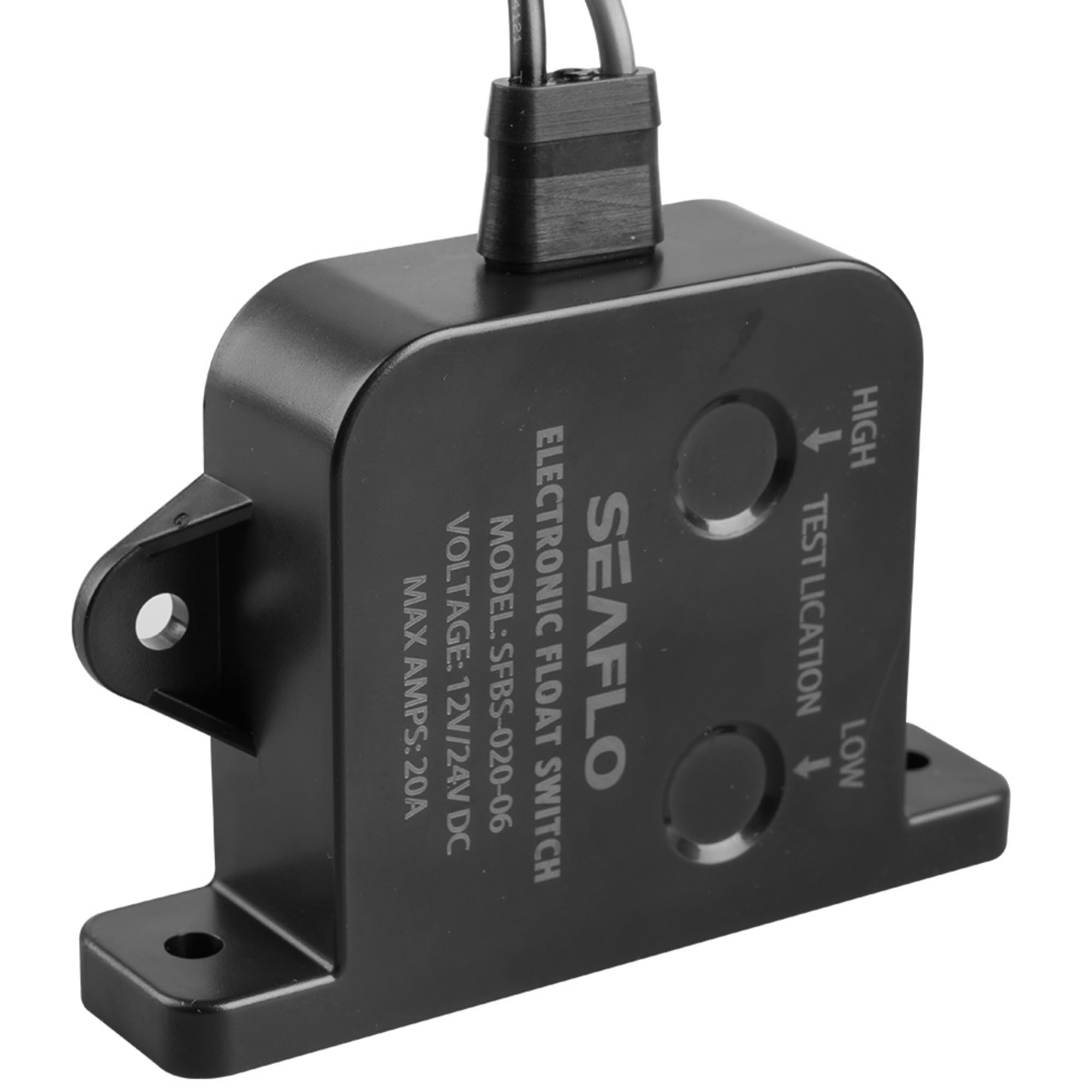 SEAFLO 20A Solid State Electric Field Bilge Pump Switch 12/24V - Intelligent Water Level Sensor, for Marine Bilge Pumps No Moving Parts, 4-Year Warranty