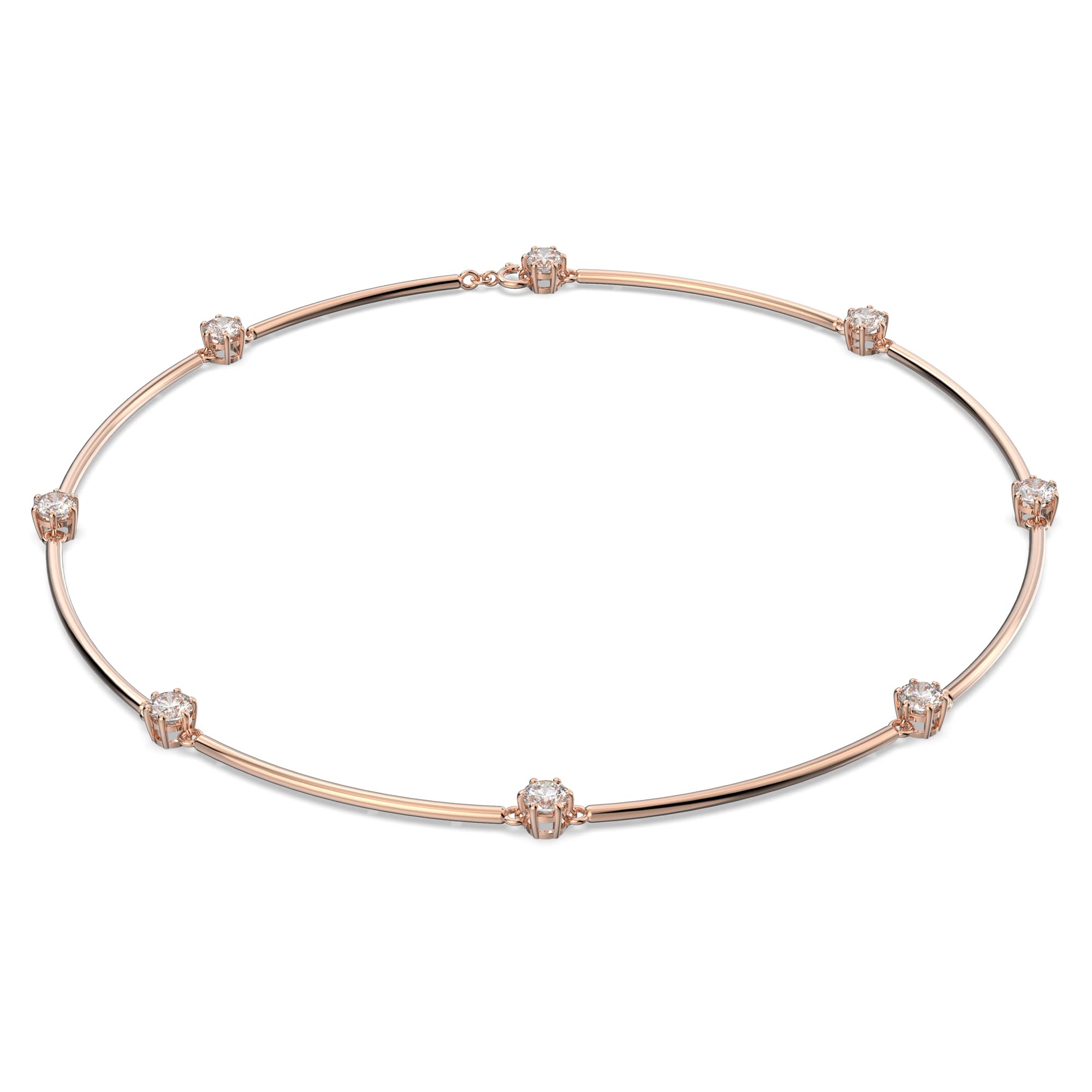 Swarovski Constella necklace, Round cut, White, Rose gold-tone plated