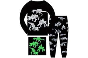 POPSHION Little Boys Pajamas for Toddler Clothes Set Planet Train Sleepwear Long Sleeve 100% Cotton 2 Piece Kids Pjs Size 1-10 Years