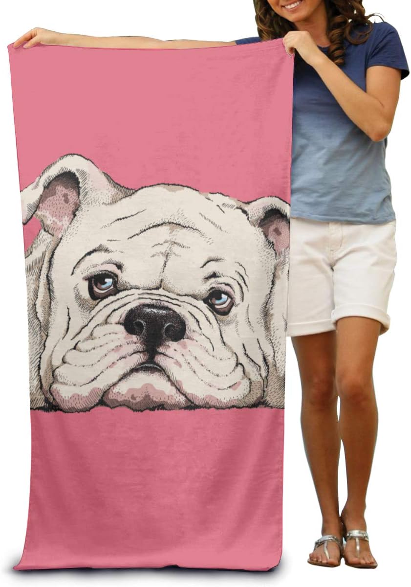 english bulldog beach towel