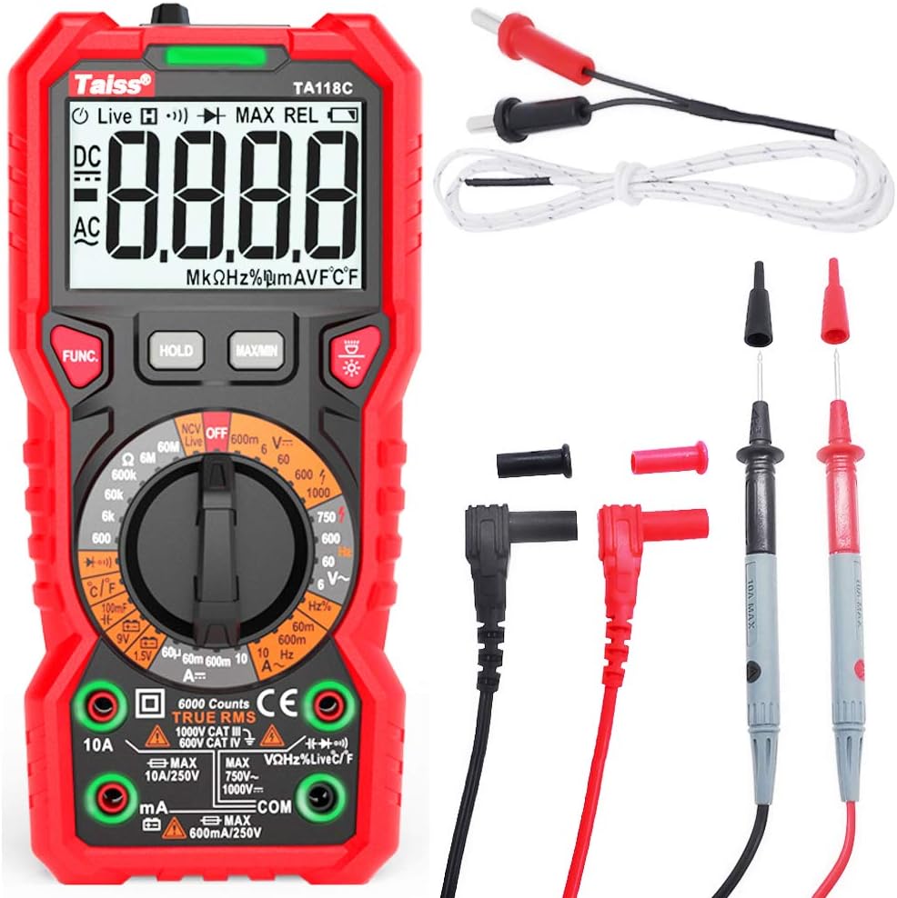 Twidec/MultiFunction Advanced Digital Multimeter DC AC 6000 Counts