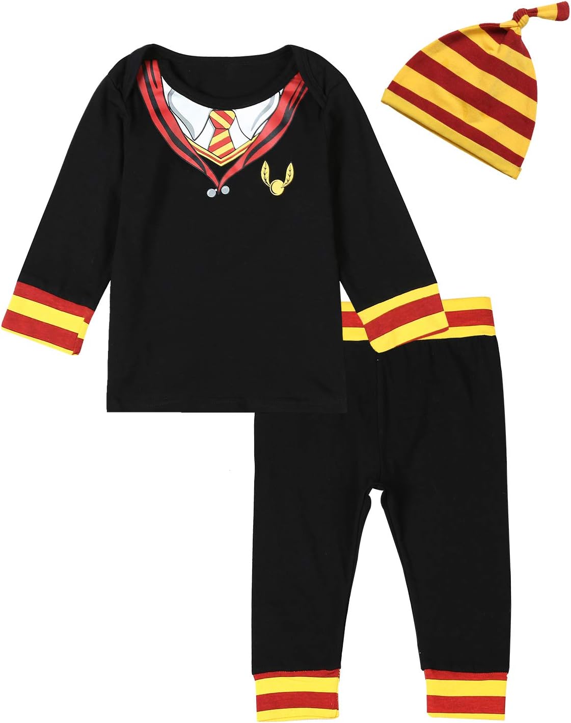 Lorjuly Baby Boys Girls 3PCS Cute Outfit Set Snuggle This Muggle Short Sleeve Romper