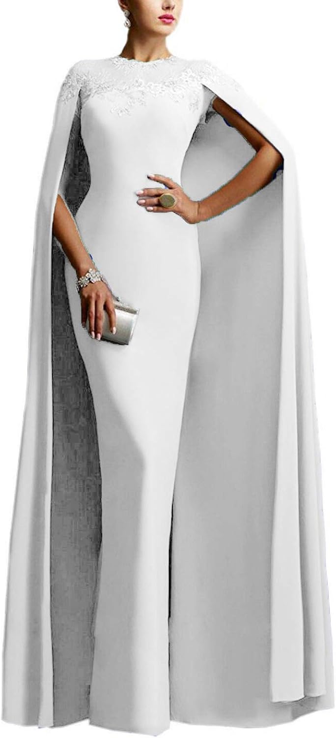 mermaid gown with cape