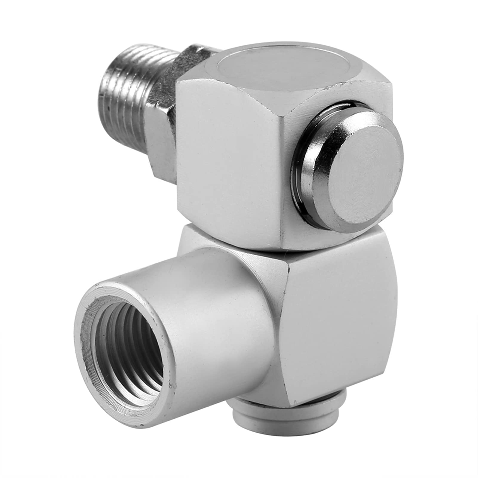 Lybunair 4Pcs 1/4 Inch Swivel Air Hose Connector, 360° Rotating Air Hose Adapters, Industrial Grade Quick Connect Tool Fittings