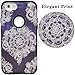 iPhone 6s Case, MagicSky [Shock Absorption] Hybrid Dual Layer Armor Defender Protective Case Cover for iPhone 6 (2014)/6s (2015) - Black/Flower2