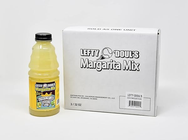 LEFTY O’DOUL’S MARGARITA MIX, 32 FL OZ, PACK OF 3 – AUTHENTIC KEY LIME MARGARITA MIX