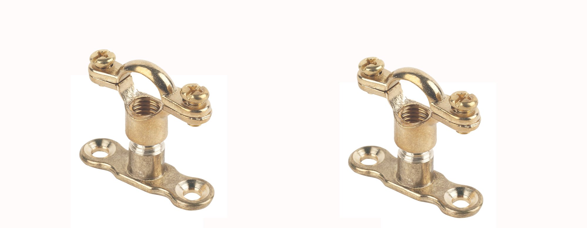 Visua Cast Brass Munsen Ring & Back Plate Pack of 2, for 15mm Pipes, M10 Thread
