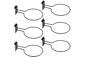 SINCHEEWAY 6 Pack Slatwall Ball Holder, Slatwall Accessory for Sports Ball Storage, Steel Ball Rack for Basketball, Football, Soccer, Volleyball