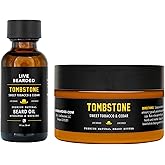 Live Bearded: Beard Oil and Beard Butter Grooming Kit - Tombstone - All-Natural Ingredients with Shea Butter, Argan Oil, Jojoba Oil and More - Beard Growth Support - Made in the USA