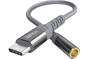 DIGITCONVERT USB-C to 3.5mm Female Headphone Jack Adapter, USB Type C to AUX Audio Dongle Cable Cord Compatible with Samsung Galaxy S21 S20 Ultra S20+ Note 20 S10,iPad Pro,Pixel 4 3 2 XL and More (Grey)