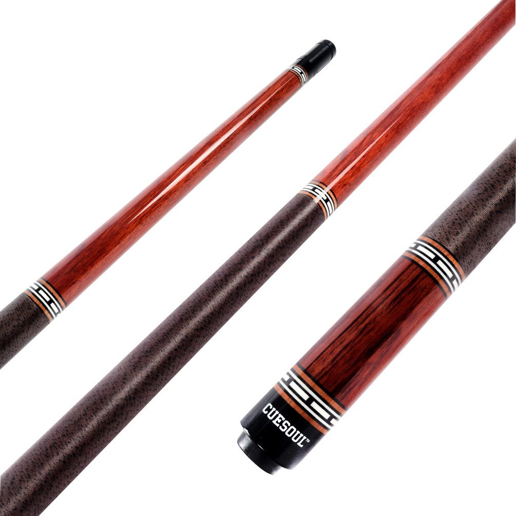 CUESOUL Handmade African Red Wood 19 oz 1/2 Jointed Billiard Cue Pool Cue Stick
