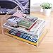 MyGift 2 Pack Clear Premium Acrylic Stacking Paper Tray, Desktop Accessories Tray Organizer, Stackable Documents, File Folder, Mail and Letter Trays for Home Office Dorm School Classroom