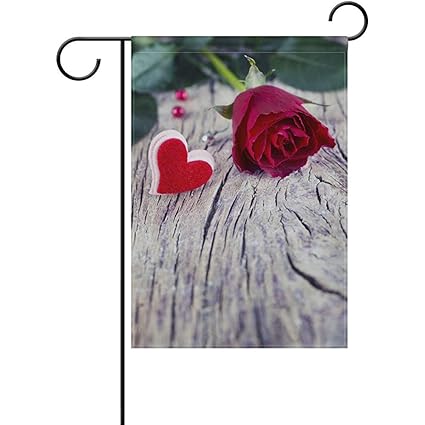 Amazon Com Johnnie Garden Flag Decor Happy Valentine S Day Red