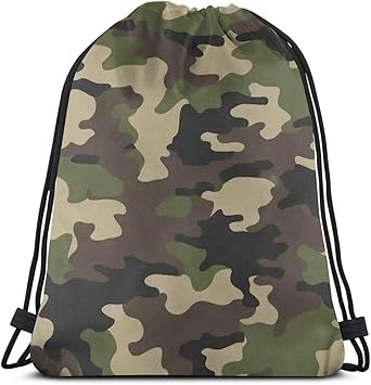 camouflage drawstring backpack
