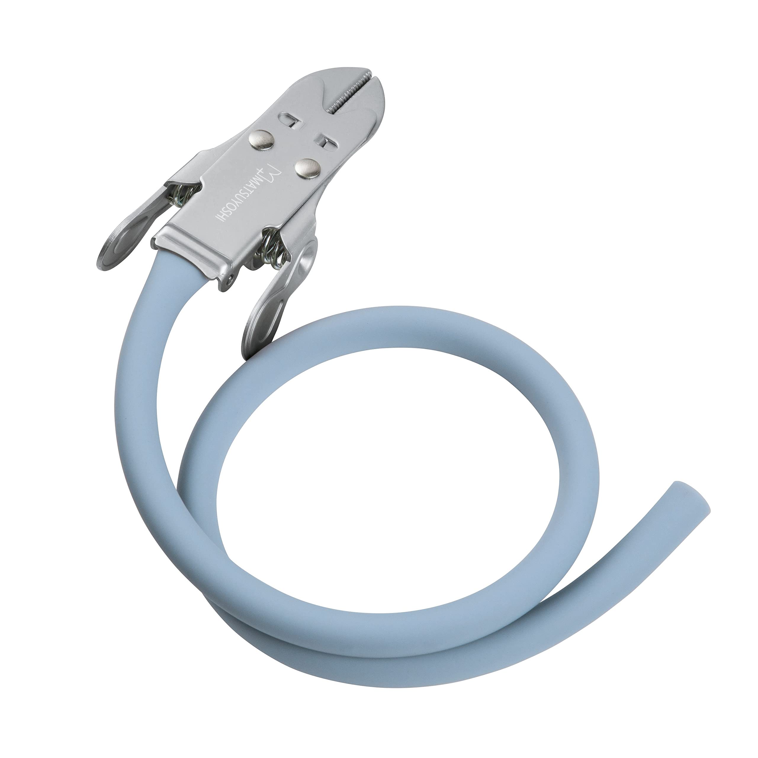 カラー駆血帯 マツヨシ ピンチ付 ラテックスフリー 【シルバー×アイスブルー】マット加工 止血帯 採血 医療 看護師 クリニック商品画像