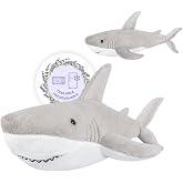 SuzziPals Heatable &amp; Coolable Shark Plush, Heating Pad for Period Cramps | Microwavable Shark Stuffed Animal for Soothing, Lavender Scented, Stress Relief, Soft Huggable, Bedtime Buddy, Gift for Kids