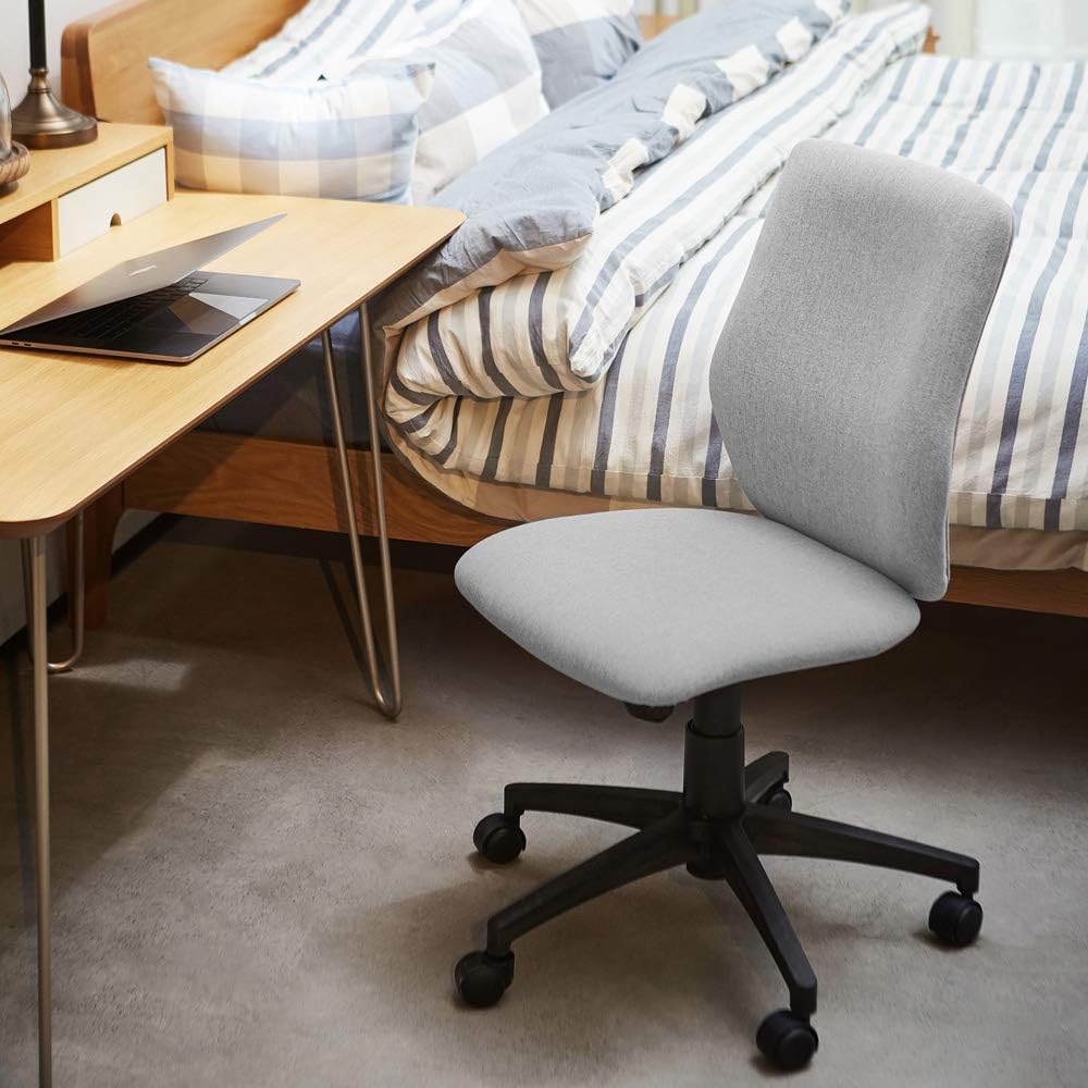 Bowthy Armless Office Chair Ergonomic Computer Task Desk Chair Without ...
