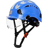 AOLAMEGS Construction Safety Hard Hat - ANSI Z89.1 Type Ι OSHA Approved Safety Helmets with Chin Straps Lightweight Reflective Vented ABS Hard Hats For Men Women Industrial Workwear 6-point Suspension