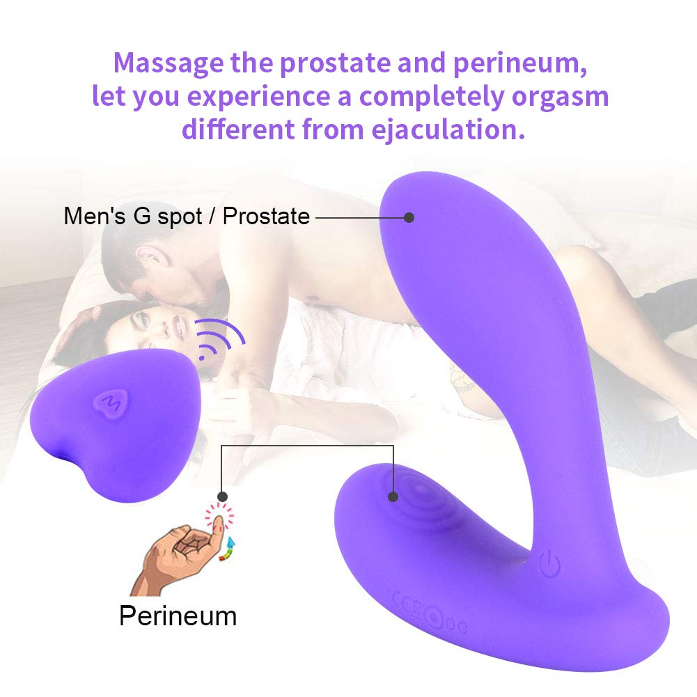 XINGHAOYA Male Vibrating Prostate Massager Anal Sex Toys 2 Powerful Motors and 10 Stimulate Patterns-Wireless Remote Anal Butt Plug for Unisex Men