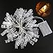 H.YOUNG Wall Deco LED Photo Clips String Lights,Perfect For Wedding Surprise Office celebrate And DIY Hanging Phtoes,20 Clips, 13 feet, Warm White