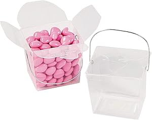 Fun Express - Plastic Clear Take Out Boxes for Wedding - Party Supplies - Containers & Boxes - Plastic Containers - Wedding - 12 Pieces