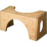 Squatty Potty Bamboo Flip Bathroom Toilet Stool - 7 and 9 inch Adjustable | Squat Footrest Bathroom Stool for Improved Bowel Health and Natural Posture - Wood - Instantly adjust various heights