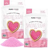 Pure Food Dye Free Pink Sanding Sugar, 5 oz (2 Pack) | Naturally Colored Decorating Sugar Sprinkles | Colored Sugar | Great for Baking and Decorating