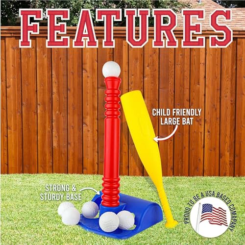 ToyVelt TBall Set for Kids 35, TBall Set Comes with 9 Balls, Best Toys