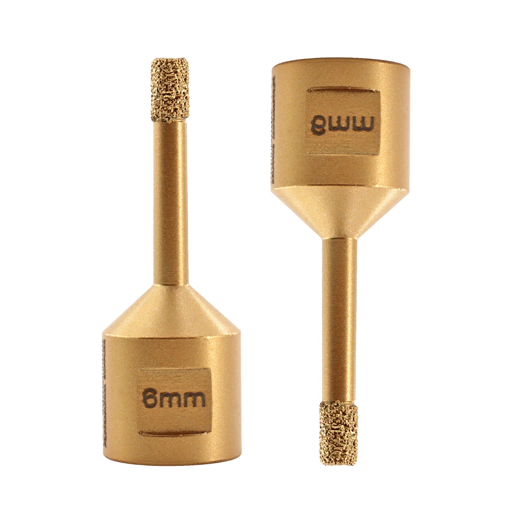 SHDIATOOL Diamond Core Drill Bits 6mm with M14 thread Tile Hole Saws for Dry Drilling Porcelain Ceramic Tile Marble Stone Vacuum Brazed Diamond Drill Bit,2PCS